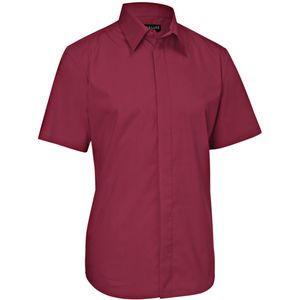 JOBELINE Overhemd Fabrice korte mouw; Kledingmaat 37/38; bordeaux