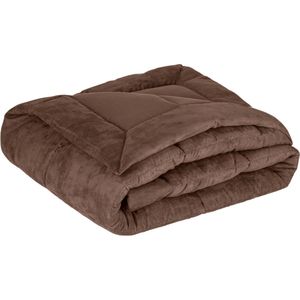 ERWIN M. - Sprei Alabama - Donkerbruin - 230x260 cm - Rechthoekig