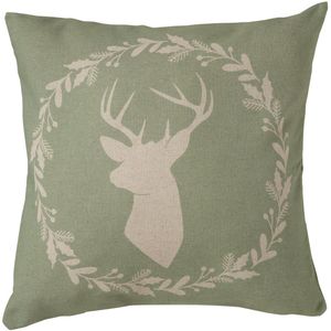 ERWIN M. Sierkussensloop Kaprun; 50x50 cm (BxL); salie/beige