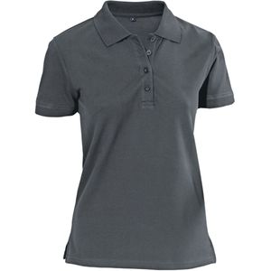 JOBELINE Polo dames korte mouw Cato slim fit; Kledingmaat XS; grafiet