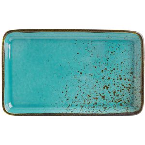 VEGA Platte schaal Palana; 21x13x2.1 cm (LxBxH); turquoise; rechthoekig; 6 stuk / verpakking