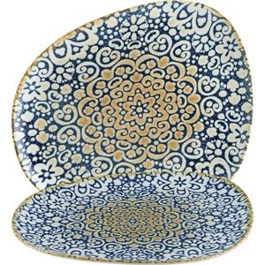 Bonna Platte borden organisch Alhambra; 18.5x15 cm (LxB); blauw/wit/bruin; organisch; 12 stuk / verpakking