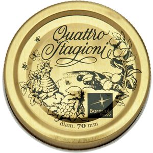 Bormioli Rocco Deksel voor Quattro Stagioni; 7.4x1.5 cm (ØxH); goud; 2 stuk / verpakking