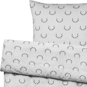 ERWIN M. Dekbedovertrek Enns; 140x200 cm (BxL), 90x70 cm (LxB); lichtgrijs/donkergrijs