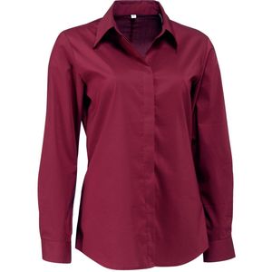 JOBELINE Damesblouse Fiore lange mouw; Kledingmaat 36; bordeaux