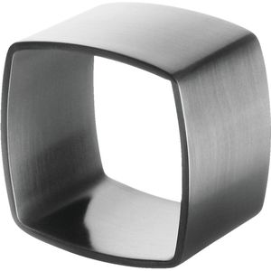 VEGA Servetring Cubiste; 4x4x3 cm (LxBxH); zilver; 4 stuk / verpakking