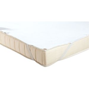 PULSIVA Matrasbeschermer Molton Columbus, waterdicht; 90x200 cm (BxL); wit; 2 stuk / verpakking