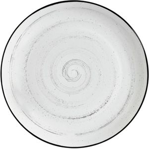 VEGA Plat bord Fungio; 27 cm (Ø); wit/zwart; rond; 4 stuk / verpakking