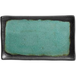 VEGA Platte schaal Dearborn met rand; Maat GN 1/4, 26.5x16.2x2 cm (LxBxH); turquoise; rechthoekig; 3 stuk / verpakking