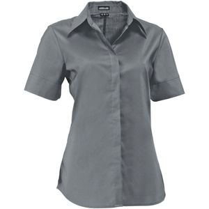 JOBELINE Blouse korte mouw Fiore regular fit; Kledingmaat 34; grijs