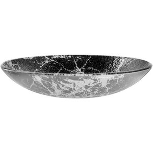 VEGA Glazen kom Marmaro; 2000ml, 18.5 cm (Ø); zwart/wit; 6 stuk / verpakking