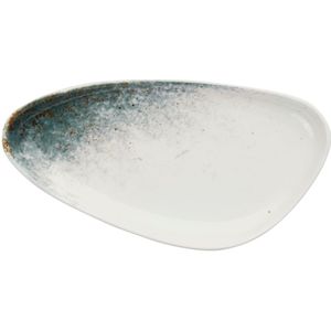 VEGA Platte schaal Purior; 20x10.5x2.3 cm (LxBxH); wit/petrol; 6 stuk / verpakking