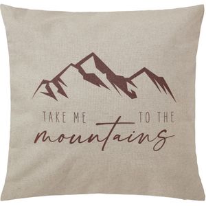 ERWIN M. Sierkussensloop Monthey; 50x50 cm (BxL); beige/donkerbruin