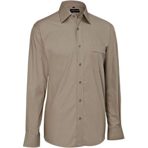 JOBELINE Overhemd Marc lange mouw; Kledingmaat 37/38; taupe