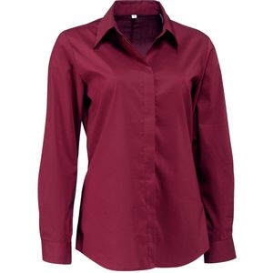 JOBELINE Damesblouse Fiore lange mouw; Kledingmaat 34; bordeaux
