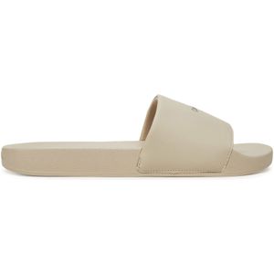 Pantoletten Calvin Klein Pool Slide W/ Ck Square HM0HM01754 Écru
