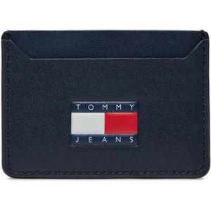 Kreditkartenetui Tommy Jeans Tjm Heritage Leather Cc Holder AM0AM12085 Dunkelblau