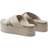 Pantoletten Calvin Klein Jeans Flatform Cross Mg Uc YW0YW01349 Beige