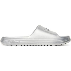 Pantoletten Pepe Jeans Beach Slidemet PLS70165 Silberfarben