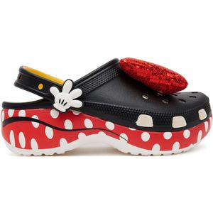 Pantoletten Crocs Minnie Cls Platform Clg W 209896 Schwarz