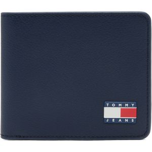 Große Herren Geldbörse Tommy Jeans Tjm Heritage Leather Cc Wallet AM0AM13371 Dunkelblau