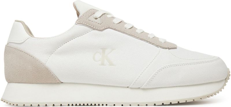 Sneakers Calvin Klein Jeans Runner Sock Laceup Mg Canvas YM0YM01217 Weiß