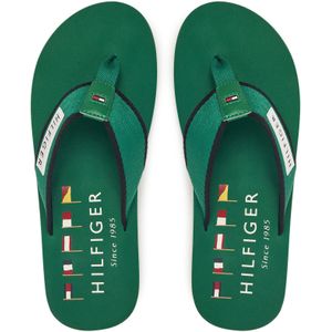Zehentrenner Tommy Hilfiger Patch Hilfiger Beach Sandal FM0FM05435 Grün