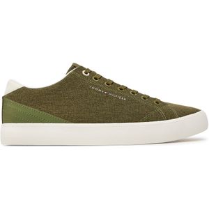 Sneakers aus Stoff Tommy Hilfiger Th Hi Vulc Low Summer Cvs FM0FM05056 Grün