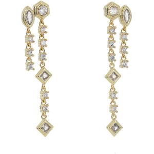 Ohrringe Luv AJ Stellar Bezel Double Studs HOL22-E-SBDS-G Goldfarben