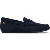 Mokassins Tommy Hilfiger Flag Soft Suede Driver Loafer FW0FW08558 Dunkelblau