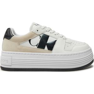 Sneakers Calvin Klein Jeans Bold Platf Low Lace Mix Nbs Mtr YW0YW01482 Weiß
