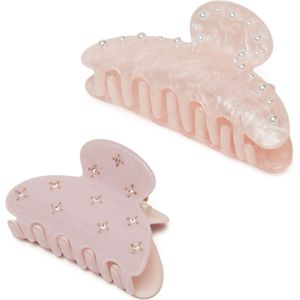 2er-Set Haarspangen Pieces Pclala 2-Pack Hairshark 17156122 Rosa