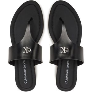 Zehentrenner Calvin Klein Jeans Flat Sandal Toepost Mg YW0YW01691 Schwarz