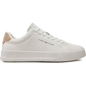 Sneakers Tommy Hilfiger Th Court Leather Grain Ess FM0FM05297 Écru