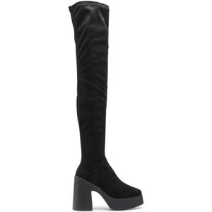 Overknees Altercore Daphne Faux Schwarz