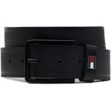 Herrengürtel Tommy Jeans Tjm Elevated Flag Leather 3.5 AM0AM13291 Schwarz