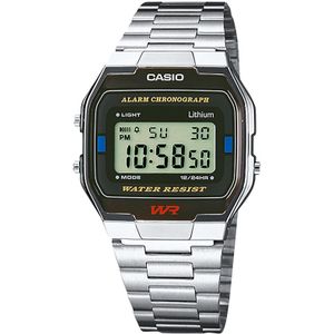 Uhr Casio Vintage A163WA-1QES Silberfarben