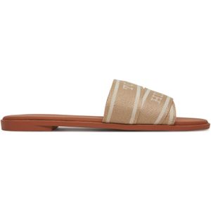 Pantoletten Tommy Hilfiger Webbing Mule FW0FW08421 Beige