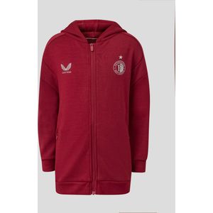 Feyenoord Travel Hoody Rits 2025-2026 - Junior - Rood