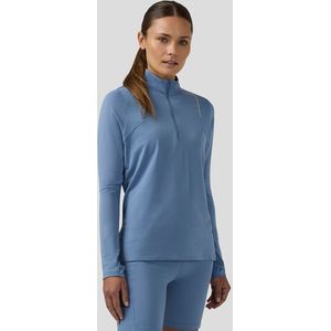 Dames Apex Lange Mouw Aeromesh Training Kwartrits Top - Lichtblauw
