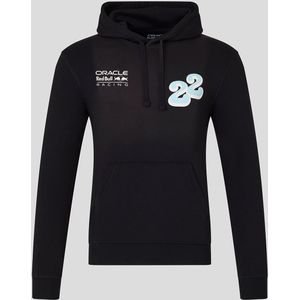 Oracle Red Bull Racing Unisex Yuki Tsunoda Wave Graphic Pullover Hoodie - Caviar