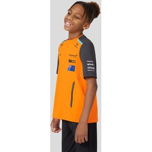 Junior McLaren Officieel Teamwear Set-up T-shirt Oscar Piastri Formule 1 - Papaya/phantom