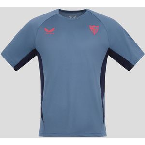 Sevilla Heren Pro Spelers Trainings T-shirt Korte Mouw - Blauw
