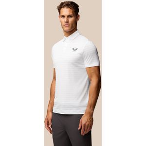 Golf Pinnacle Pique Gestreepte Polo - Wit