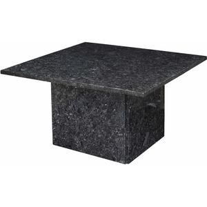 Allieres Vierkante Bijzettafel Marmer  Zwart, Blauw, Zilver
