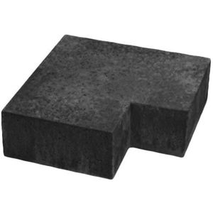 Schellevis Oud Hollandse Traptrede Massief Buitenhoek Antraciet 40/40x20 cm Tuinvisie B.V.