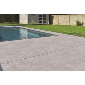 Terrastegel Keramiek Tegel Stones Slate Grigio 100x100x2 cm Claessen BV