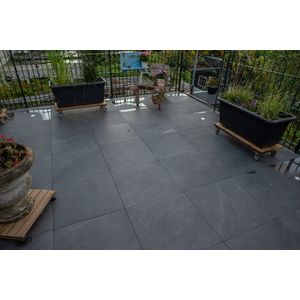 Terrastegel Keramiek Tegel Cornerstone Slate Black 60x60x2 cm Claessen BV