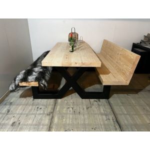 Picknicktafel Industrieel Douglas Cross Half