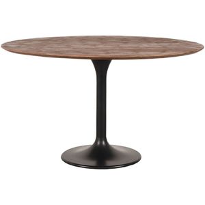 LABEL51 Eetkamertafel Otto - Espresso - Mangohout - 130 cm - Rond